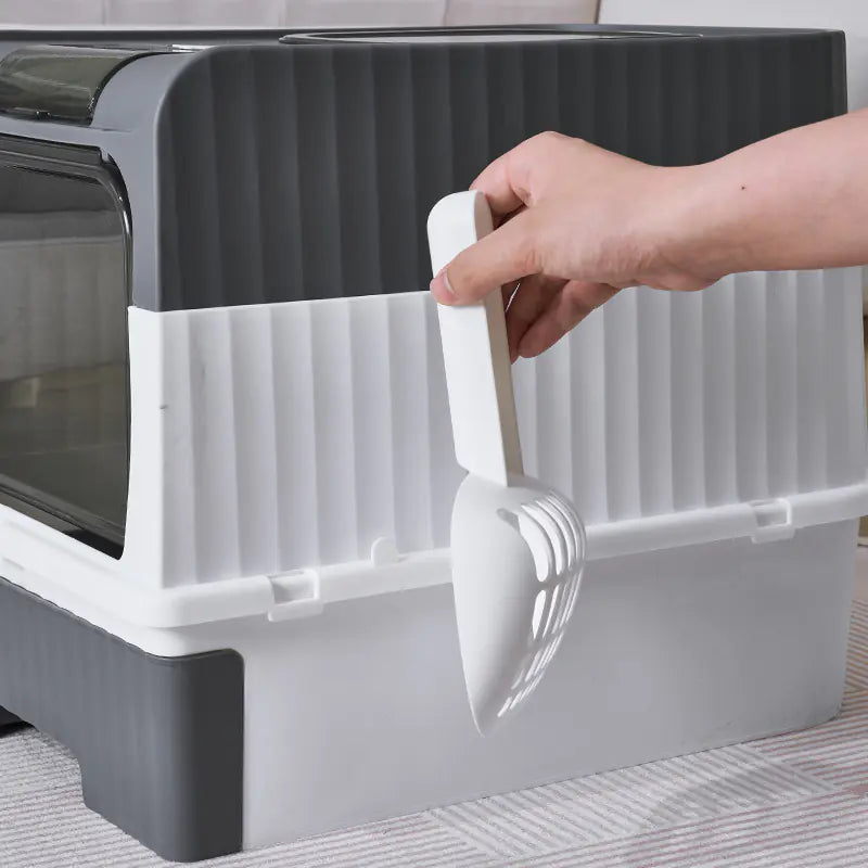 Large Closed Cat Litter Box with Anti-Splash Design