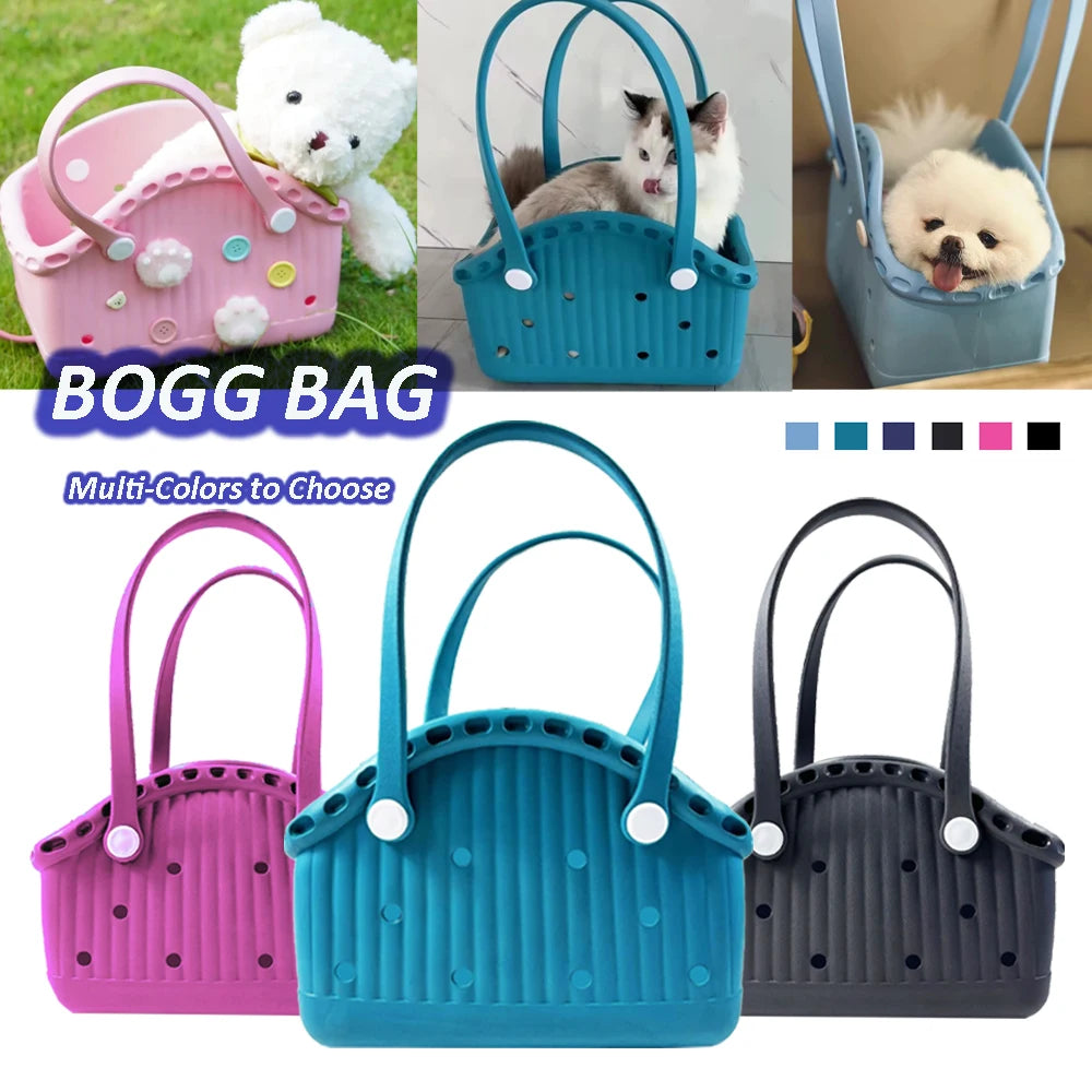 Cat Dog Carrier Backpack - Breathable Pet Travel Bag with Head Out Design Large Capacity Handheld Bag for Small Pets Waterproof