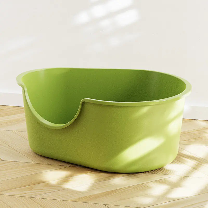 Large Open Cat Litter Box with Splash Guard