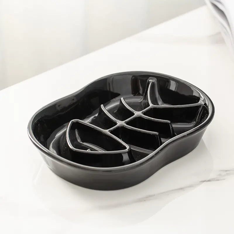 Ceramic Slow Feed Bowl for Cats and Dogs, Anti-Slip