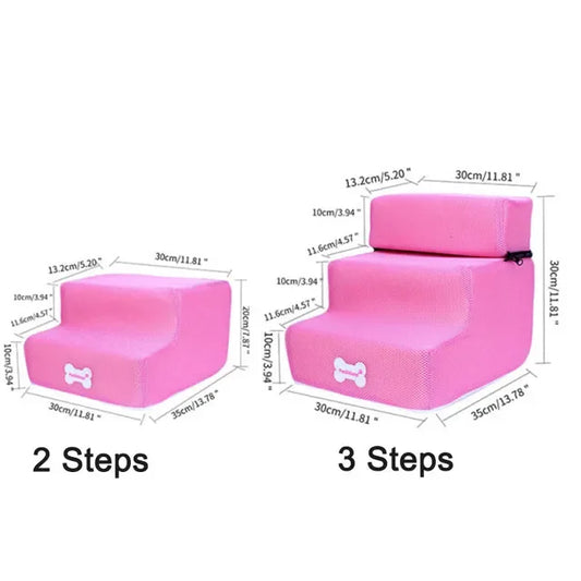 Dog Stairs 2/3 Steps Pet Stairs Dog House Detachable for Small Dog Cat Pet Ramp Ladder Anti-slip Removable Dogs Bed Stairs