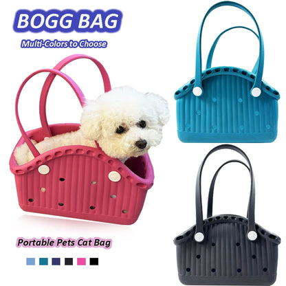 Cat Dog Carrier Backpack - Breathable Pet Travel Bag with Head Out Design Large Capacity Handheld Bag for Small Pets Waterproof