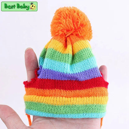 Winter Pet Puppy Accessories For Dogs Knitted Striped Hats Scarf Socks Little Small Big Animals Yorkshire Chihuahua Cat Products