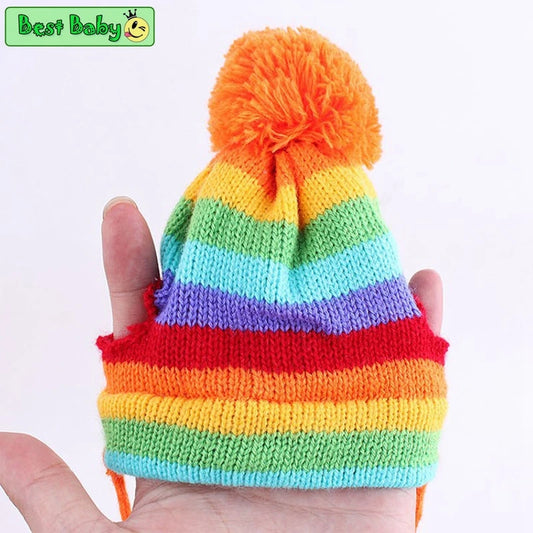 Winter Pet Puppy Accessories For Dogs Knitted Striped Hats Scarf Socks Little Small Big Animals Yorkshire Chihuahua Cat Products
