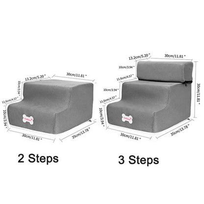Dog Stairs 2/3 Steps Pet Stairs Dog House Detachable for Small Dog Cat Pet Ramp Ladder Anti-slip Removable Dogs Bed Stairs