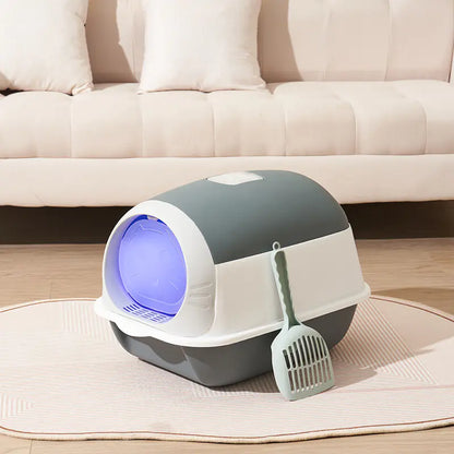 Closed Cat Litter Box with Antibacterial Features