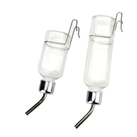 2 Pcs Pet Cage Water Bottle No Drip