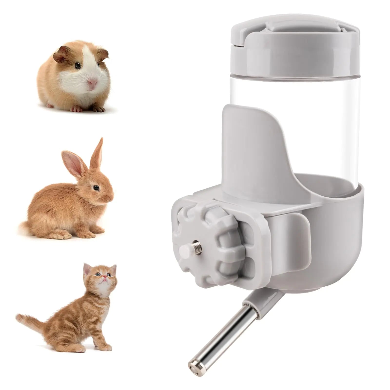 No-drip water dispenser for small pets – perfect for hamsters, rabbits, and guinea pigs