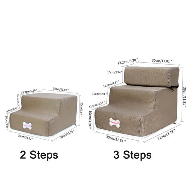 Dog Stairs 2/3 Steps Pet Stairs Dog House Detachable for Small Dog Cat Pet Ramp Ladder Anti-slip Removable Dogs Bed Stairs