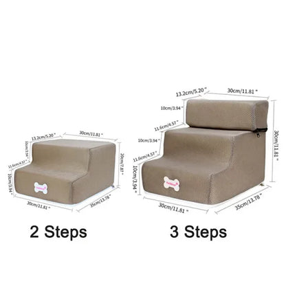 Dog Stairs 2/3 Steps Pet Stairs Dog House Detachable for Small Dog Cat Pet Ramp Ladder Anti-slip Removable Dogs Bed Stairs
