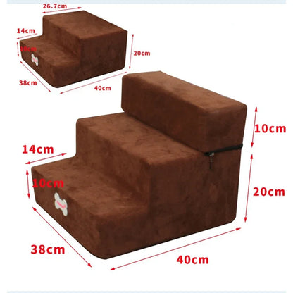 Dog Stairs 2/3 Steps Pet Stairs Dog House Detachable for Small Dog Cat Pet Ramp Ladder Anti-slip Removable Dogs Bed Stairs