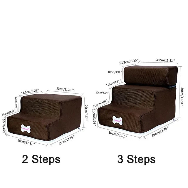 Dog Stairs 2/3 Steps Pet Stairs Dog House Detachable for Small Dog Cat Pet Ramp Ladder Anti-slip Removable Dogs Bed Stairs