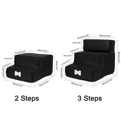 Dog Stairs 2/3 Steps Pet Stairs Dog House Detachable for Small Dog Cat Pet Ramp Ladder Anti-slip Removable Dogs Bed Stairs