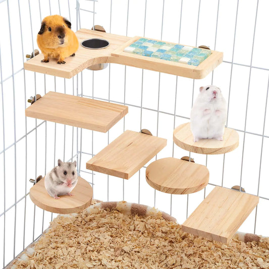 Set of 9 Wooden Hamster Cage