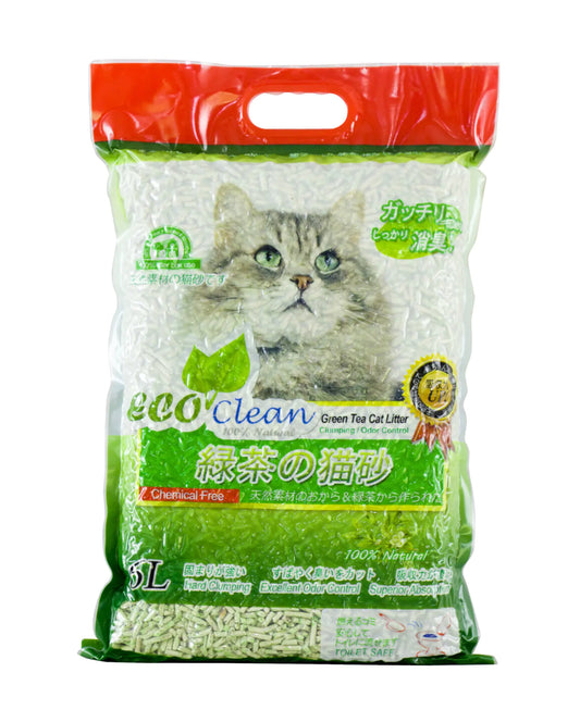 Green Tea Cat Litter, Odor Control Tofu Litter