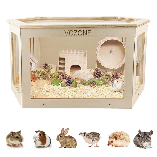 Hexagonal Hamster Wooden Cage